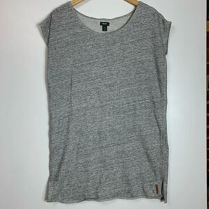 Roots Canada 100% Cotton Heathered Grey Pullover Dress Size Medium Casual Lounge